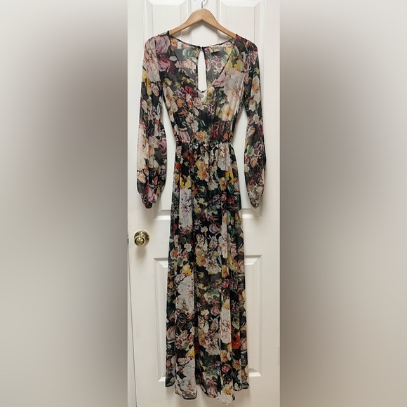 SHOW ME YOUR MUMU JOCELYN FLORAL Boho Bohemian MAXI DRESS; Size S - Picture 2 of 9